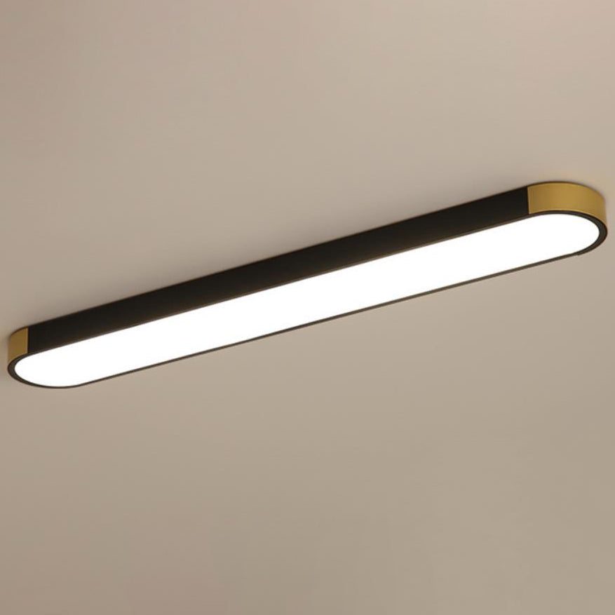 Modern Minimalist Rectangular Ring LED Flush Mount Ceiling
