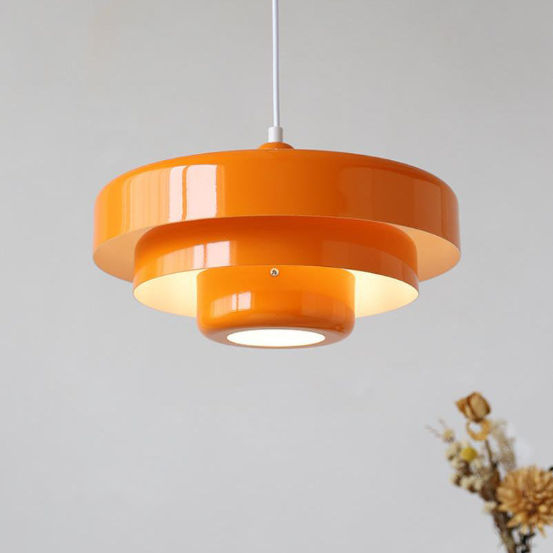 Nordic Vintage Multi-Layered Round Metal 1-Light Pendant
