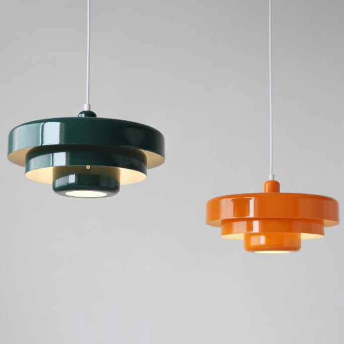 Nordic Vintage Multi-Layered Round Metal 1-Light Pendant