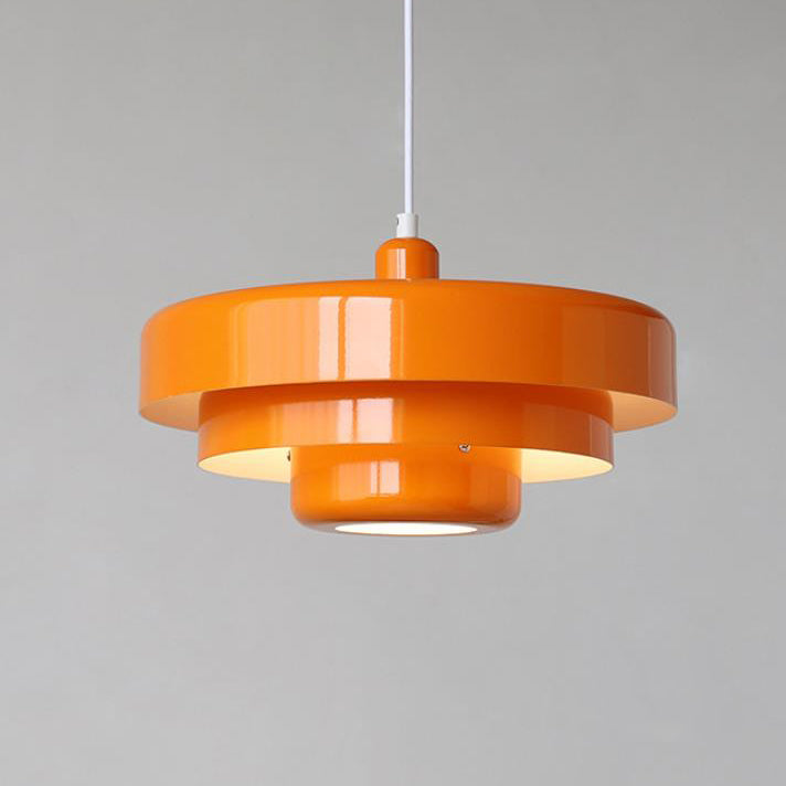 Nordic Vintage Multi-Layered Round Metal 1-Light Pendant