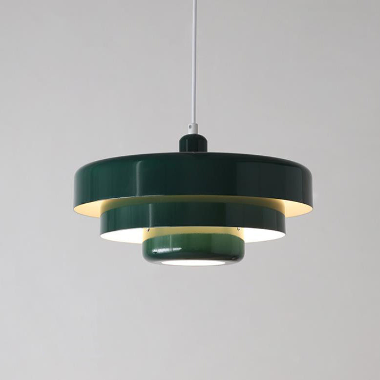 Nordic Vintage Multi-Layered Round Metal 1-Light Pendant