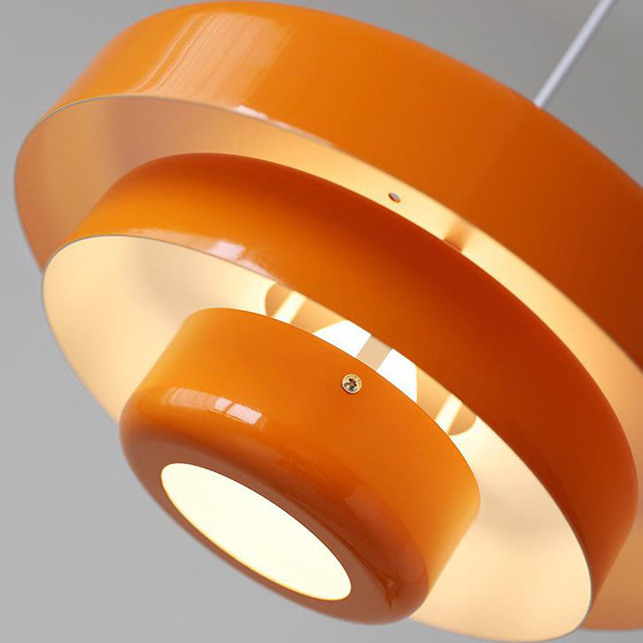 Nordic Vintage Multi-Layered Round Metal 1-Light Pendant