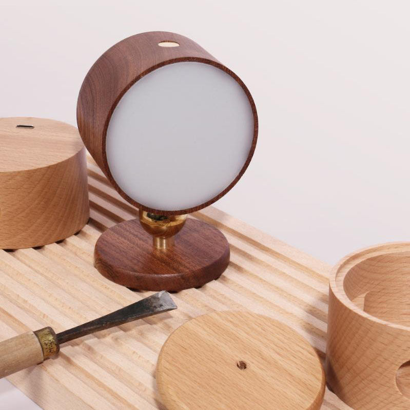 Simple Wooden USB Rechargeable Touch Magnetic LED Night