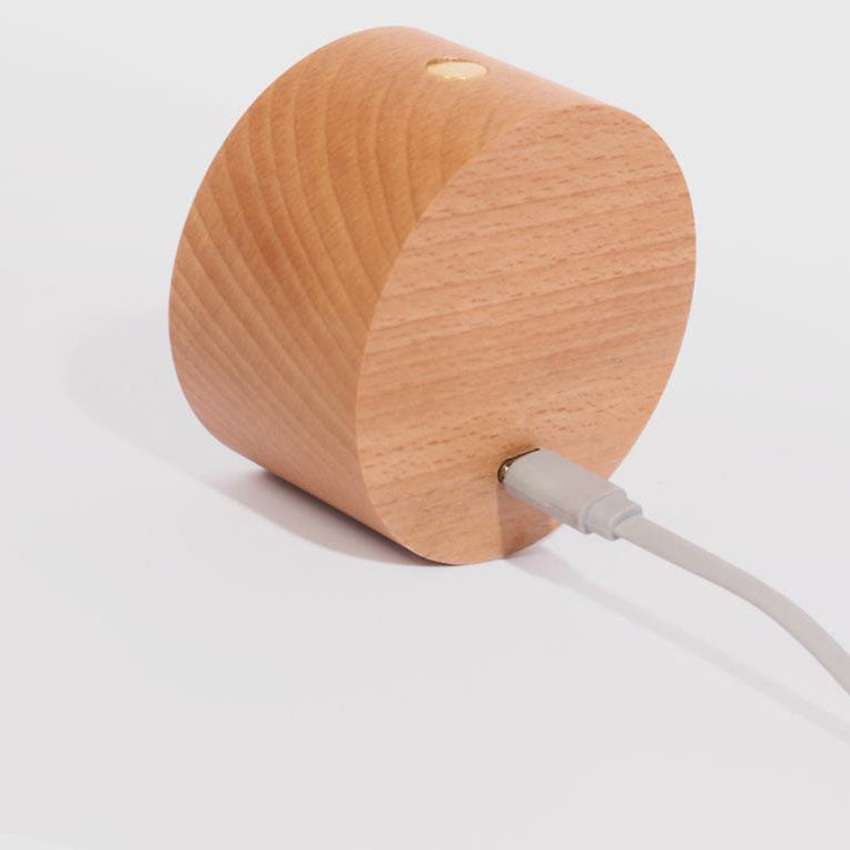 Simple Wooden USB Rechargeable Touch Magnetic LED Night