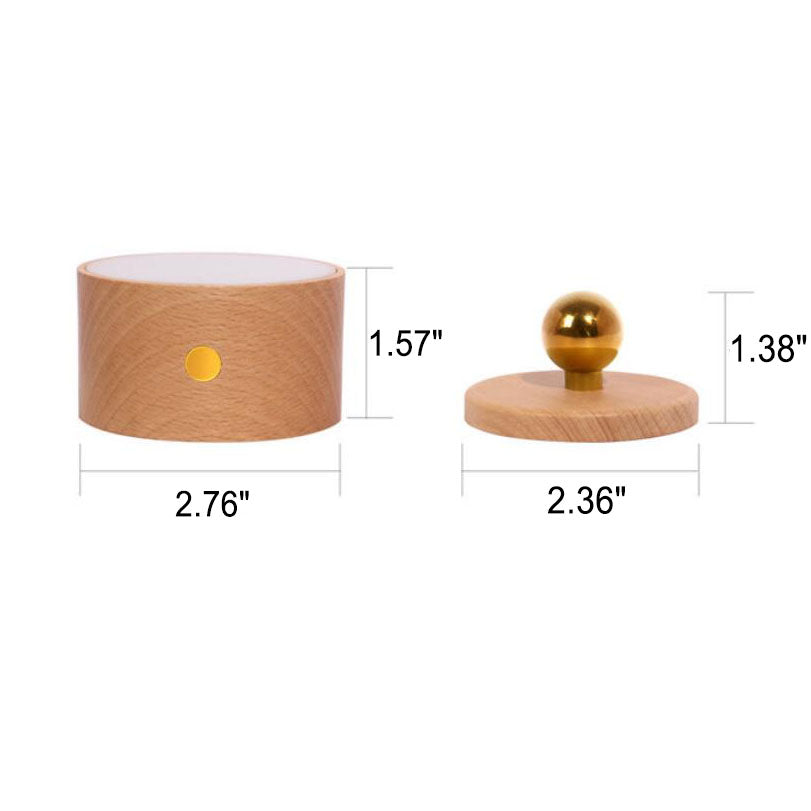 Simple Wooden USB Rechargeable Touch Magnetic LED Night