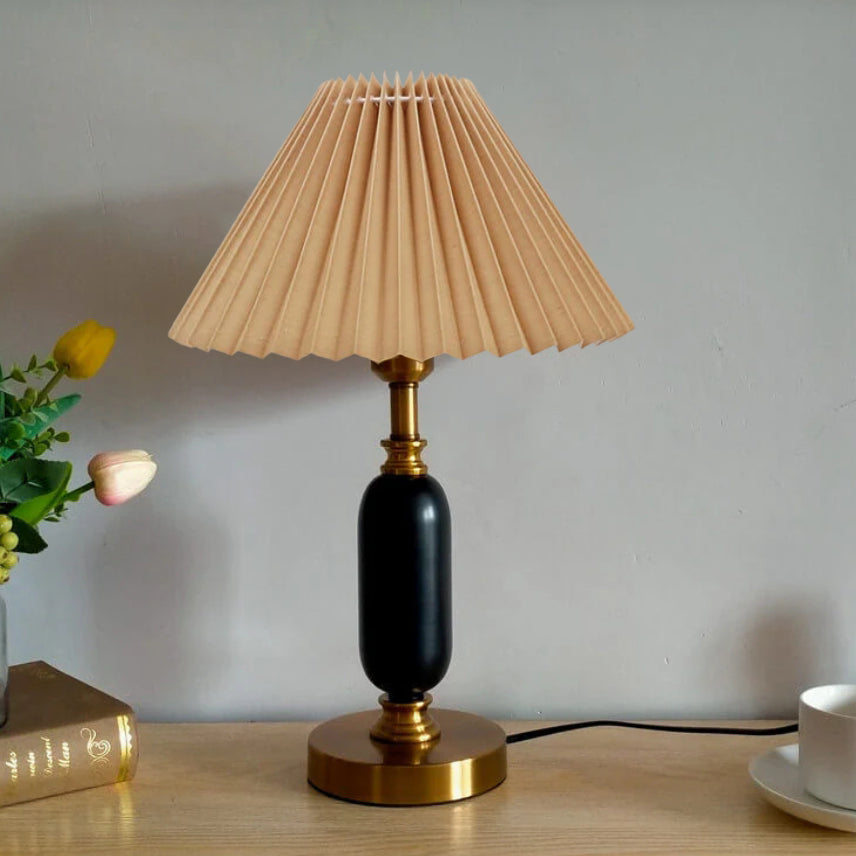 Traditional French Round Fabric PVC Metal Pleated Shade