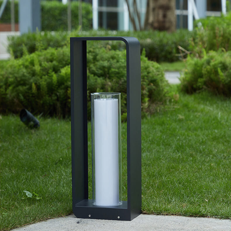 Modern Minimalist Square Frame Stainless Steel Acrylic LED