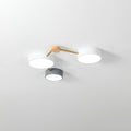 Scandinavian Minimalist Solid Wood Iron LED Flush Mount