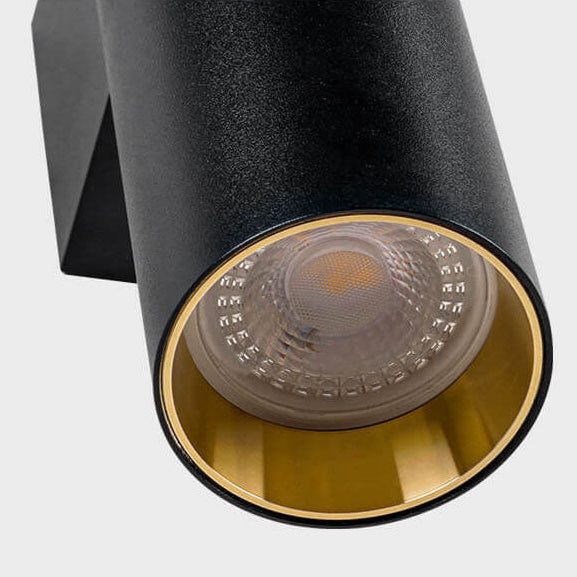 Modern Minimalist Round Aluminum Cylindrical 2-Light Wall