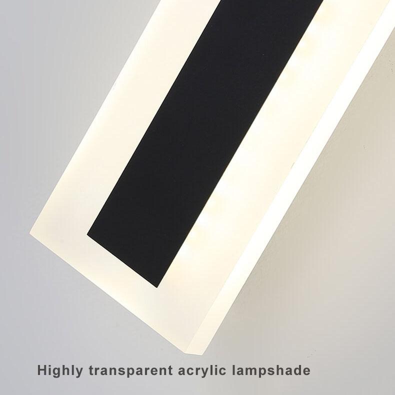 Minimalistic Elongated Bar Shaped 1-Light LED Acrylic