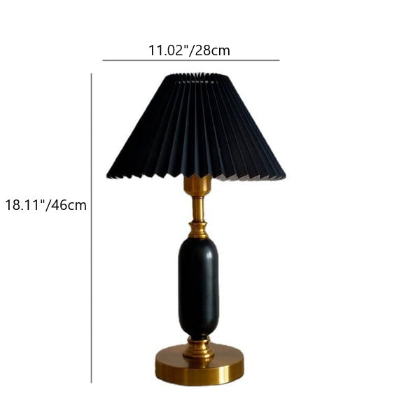 Traditional French Round Fabric PVC Metal Pleated Shade
