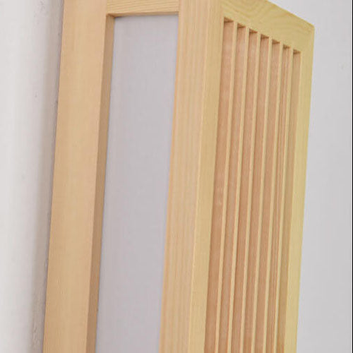 Modern Minimalist Solid Wood Acrylic Rectangular LED Wall