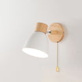 Modern Minimalist Solid Color Macaron Iron Wood 1-Light