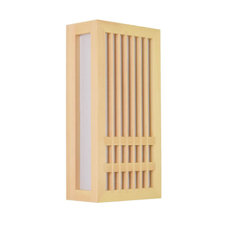 Modern Minimalist Solid Wood Acrylic Rectangular LED Wall