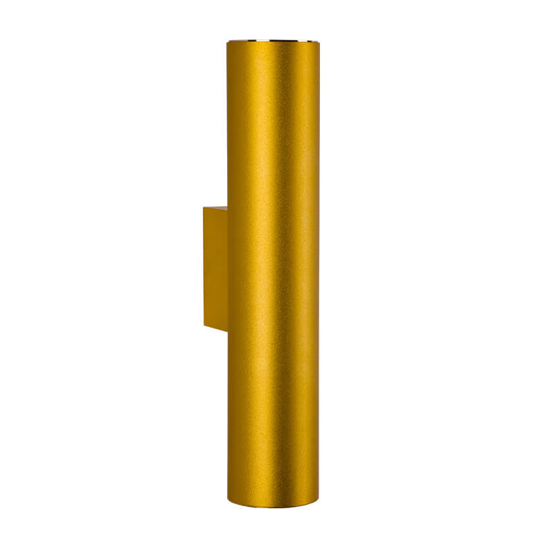Modern Minimalist Round Aluminum Cylindrical 2-Light Wall