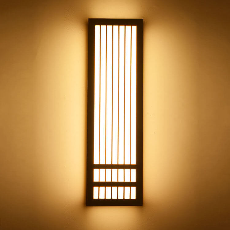Modern Minimalist Solid Wood Acrylic Rectangular LED Wall