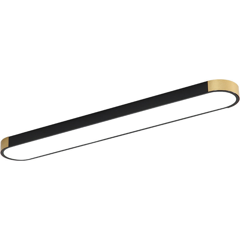 Modern Minimalist Rectangular Ring LED Flush Mount Ceiling