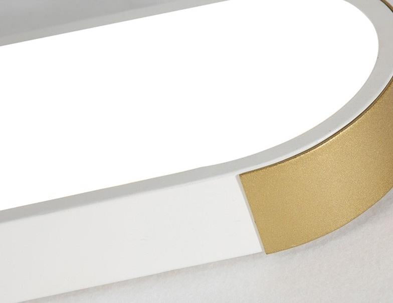 Modern Minimalist Rectangular Ring LED Flush Mount Ceiling