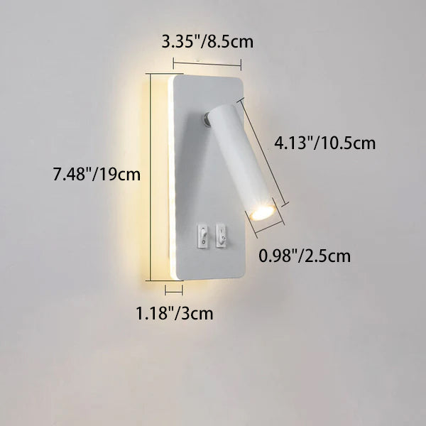 Contemporary Nordic Iron Square Spotlight Rotatable LED