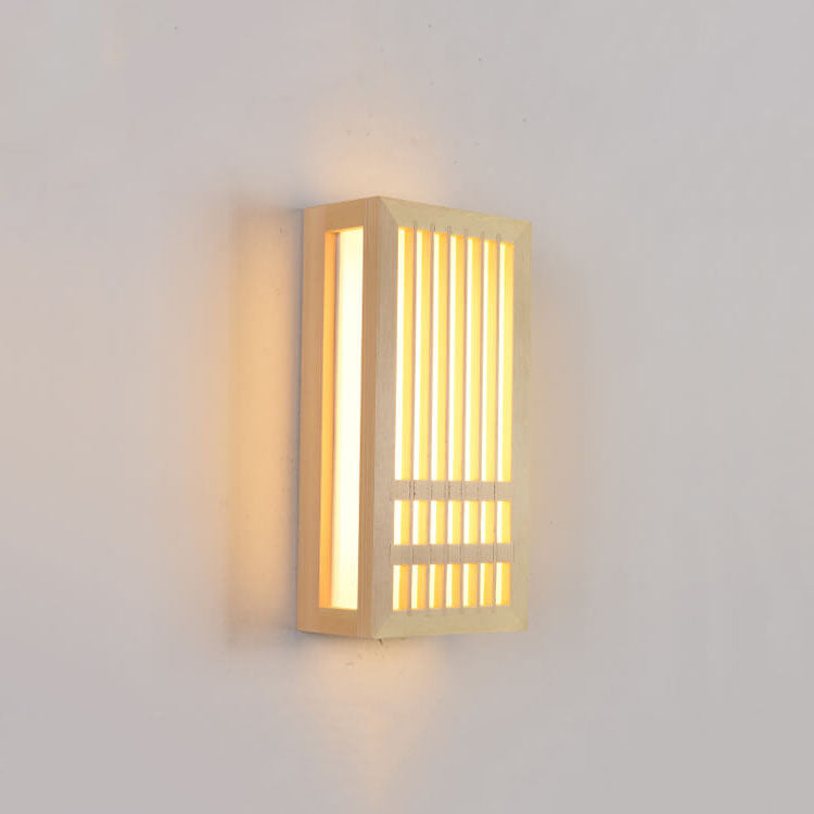 Modern Minimalist Solid Wood Acrylic Rectangular LED Wall