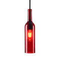 Antique Glass Wine Bottle 1-Light Pendant Light