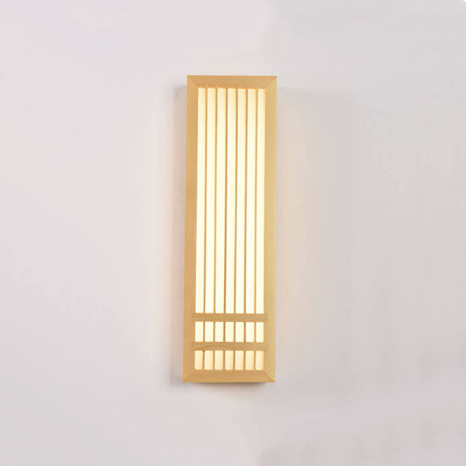 Modern Minimalist Solid Wood Acrylic Rectangular LED Wall