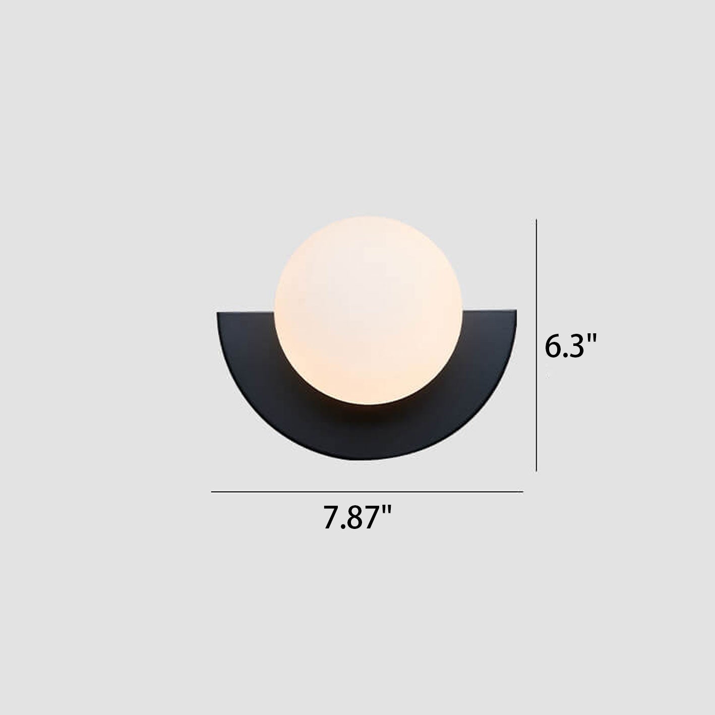 Modern Minimalist Glass Spherical Colorful Semicircle
