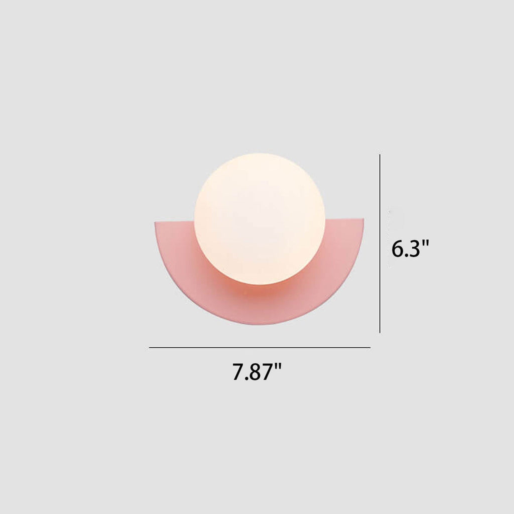 Modern Minimalist Glass Spherical Colorful Semicircle