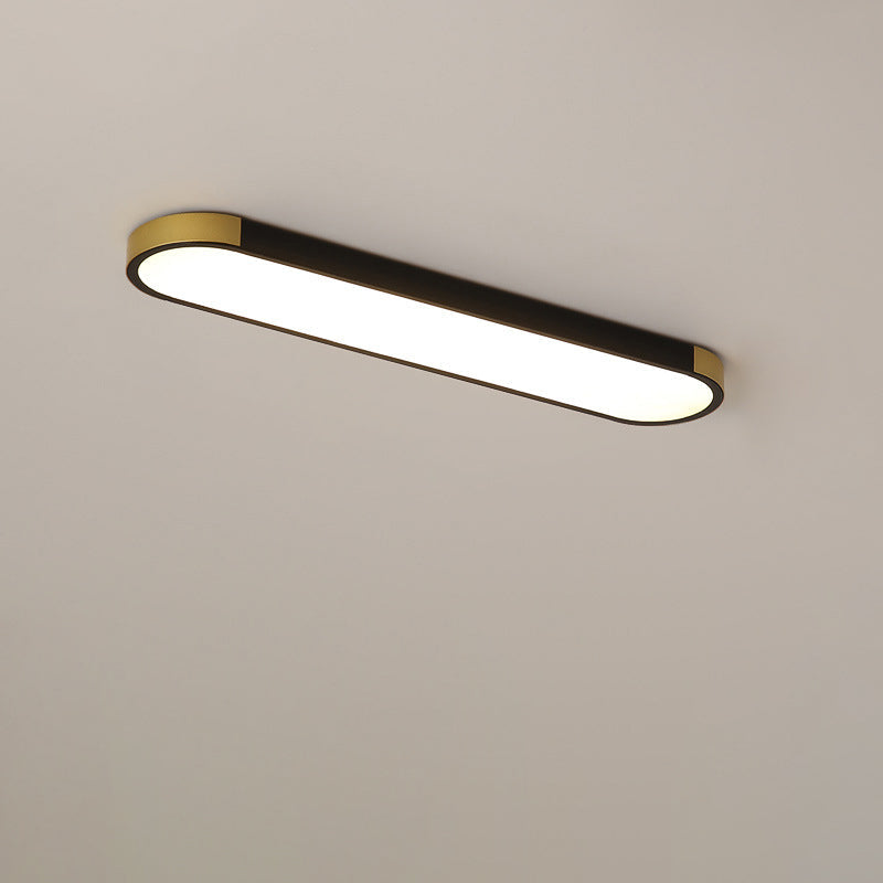 Modern Minimalist Rectangular Ring LED Flush Mount Ceiling