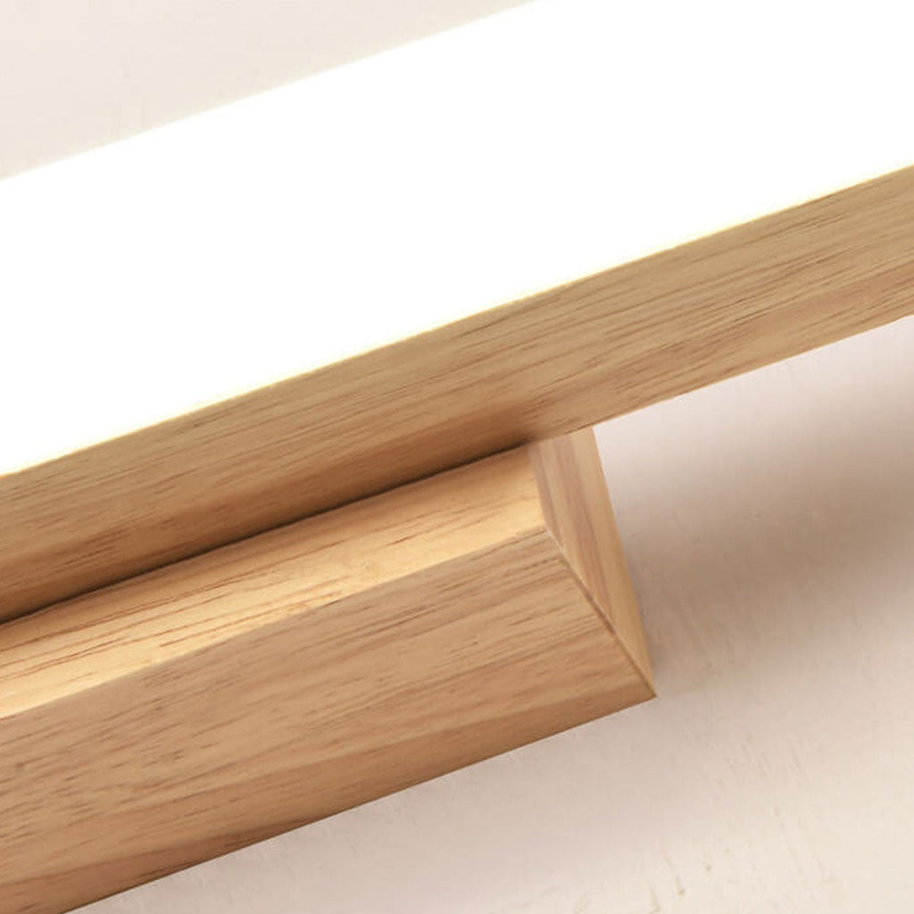 Nordic Minimalist Wooden Long Strip Vanity Light LED Wall