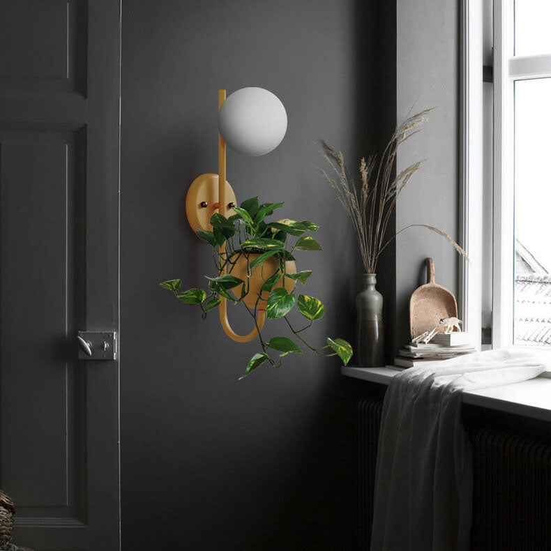 Sphere 1-Light Storage Box Planting Pot Decoration Wall