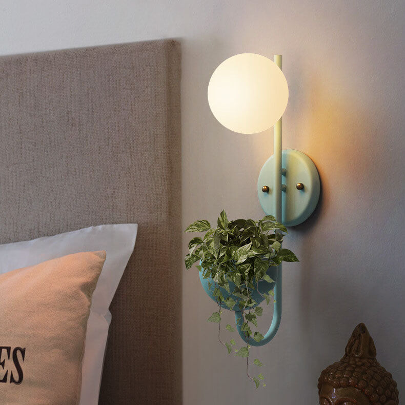 Sphere 1-Light Storage Box Planting Pot Decoration Wall