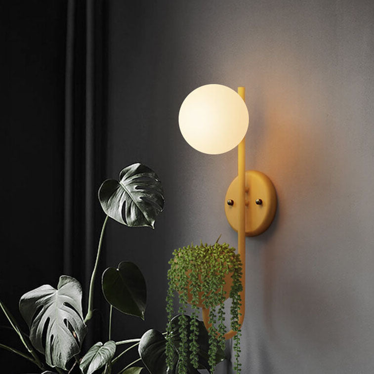 Sphere 1-Light Storage Box Planting Pot Decoration Wall