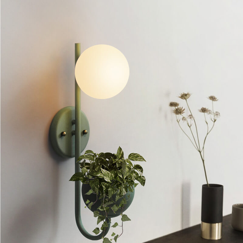 Sphere 1-Light Storage Box Planting Pot Decoration Wall