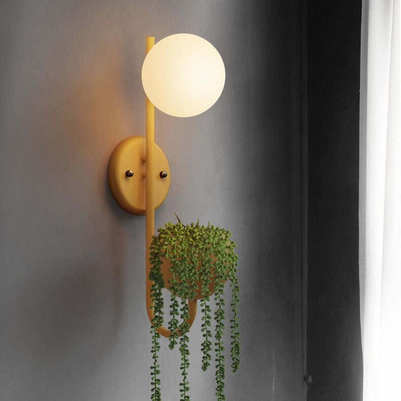 Sphere 1-Light Storage Box Planting Pot Decoration Wall