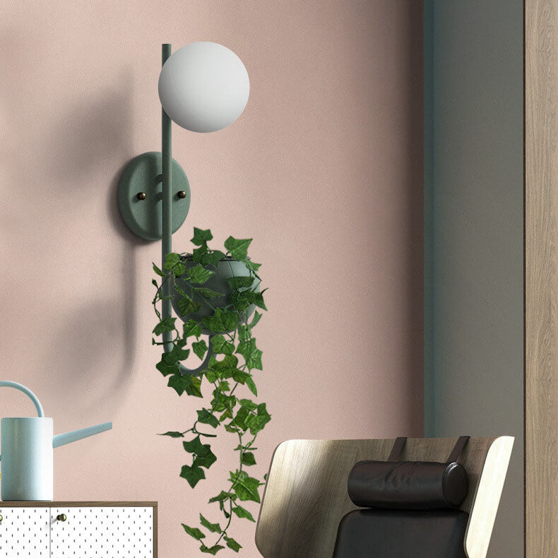 Sphere 1-Light Storage Box Planting Pot Decoration Wall