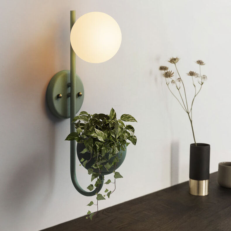 Sphere 1-Light Storage Box Planting Pot Decoration Wall