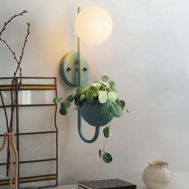 Sphere 1-Light Storage Box Planting Pot Decoration Wall