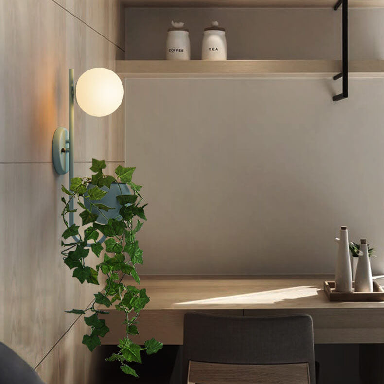 Sphere 1-Light Storage Box Planting Pot Decoration Wall