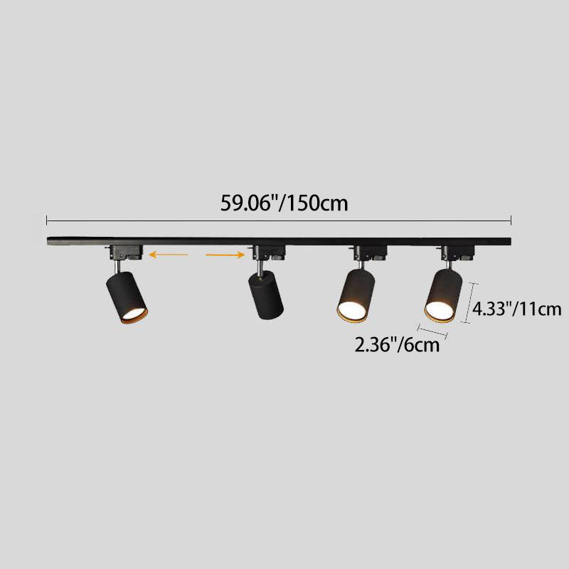 Modern Tubular Track Lighting 3/4/5 Light LED Flush Mount