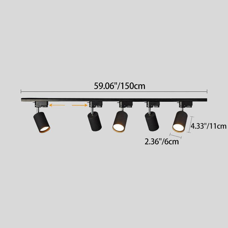 Modern Tubular Track Lighting 3/4/5 Light LED Flush Mount