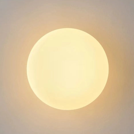 Modern Minimalist Orb Glass 1-Light Wall Sconce Lamp For