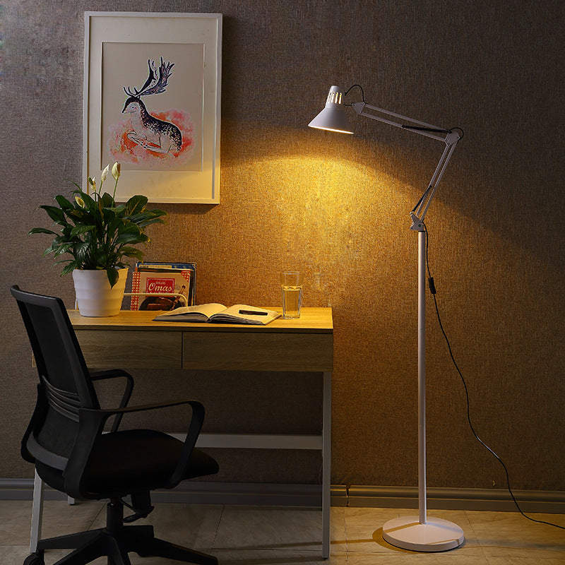 Contemporary Scandinavian Retractable Swivel Round Iron