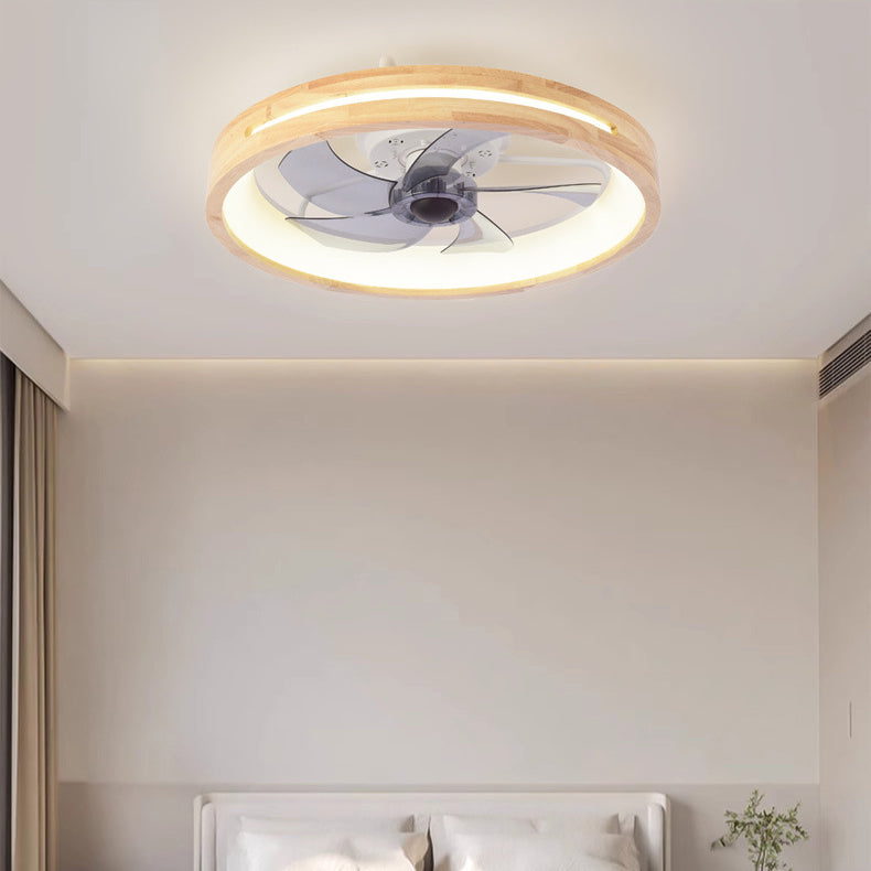 Traditional Japanese Solid Wood Iron Acrylic ABS Round