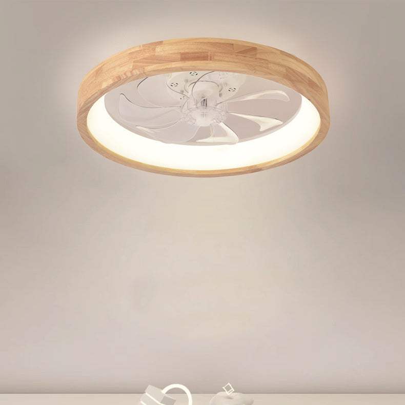 Traditional Japanese Solid Wood Iron Acrylic ABS Round