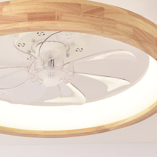 Traditional Japanese Solid Wood Iron Acrylic ABS Round