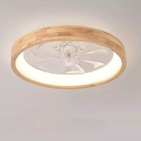 Traditional Japanese Solid Wood Iron Acrylic ABS Round