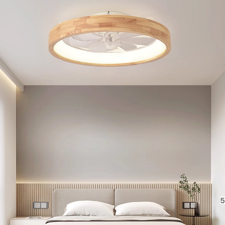 Traditional Japanese Solid Wood Iron Acrylic ABS Round