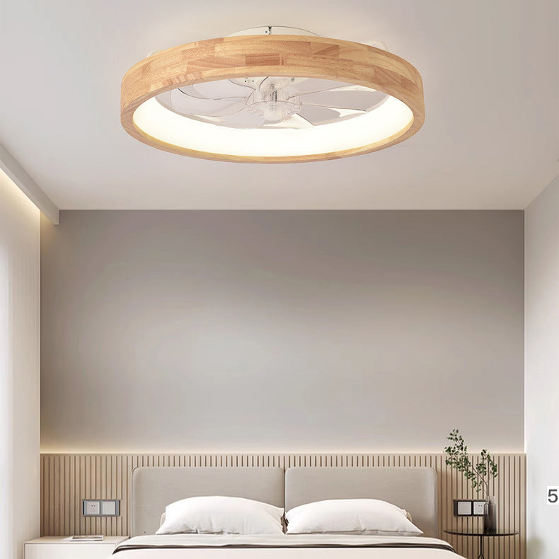 Traditional Japanese Solid Wood Iron Acrylic ABS Round