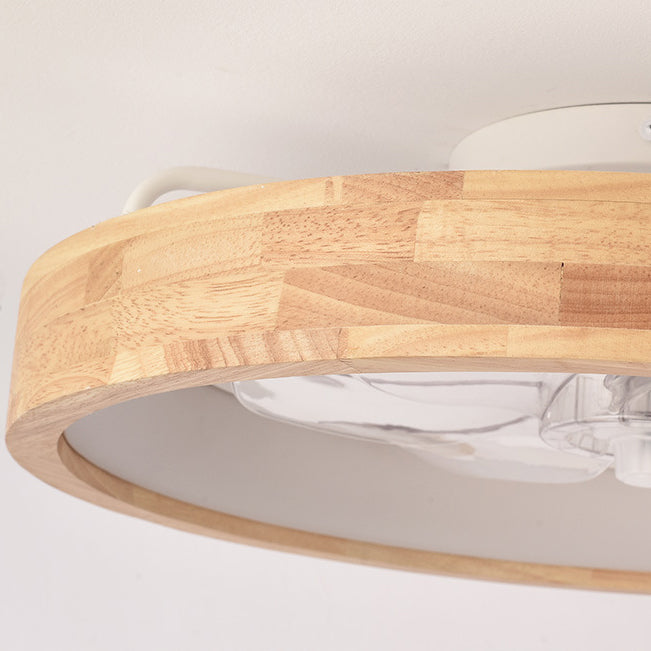 Traditional Japanese Solid Wood Iron Acrylic ABS Round